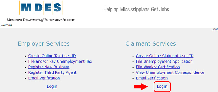 mississippi department of employment security account