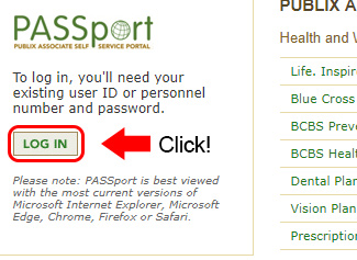 publix passport login