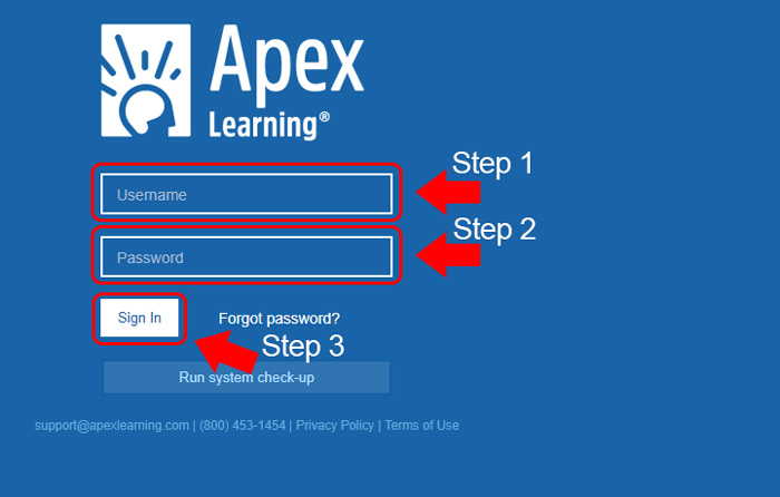 apex student login