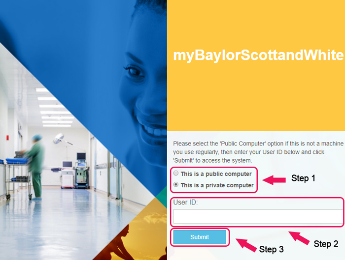 baylor scott white health website login