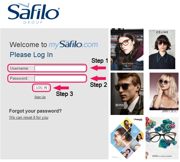 safilo website login